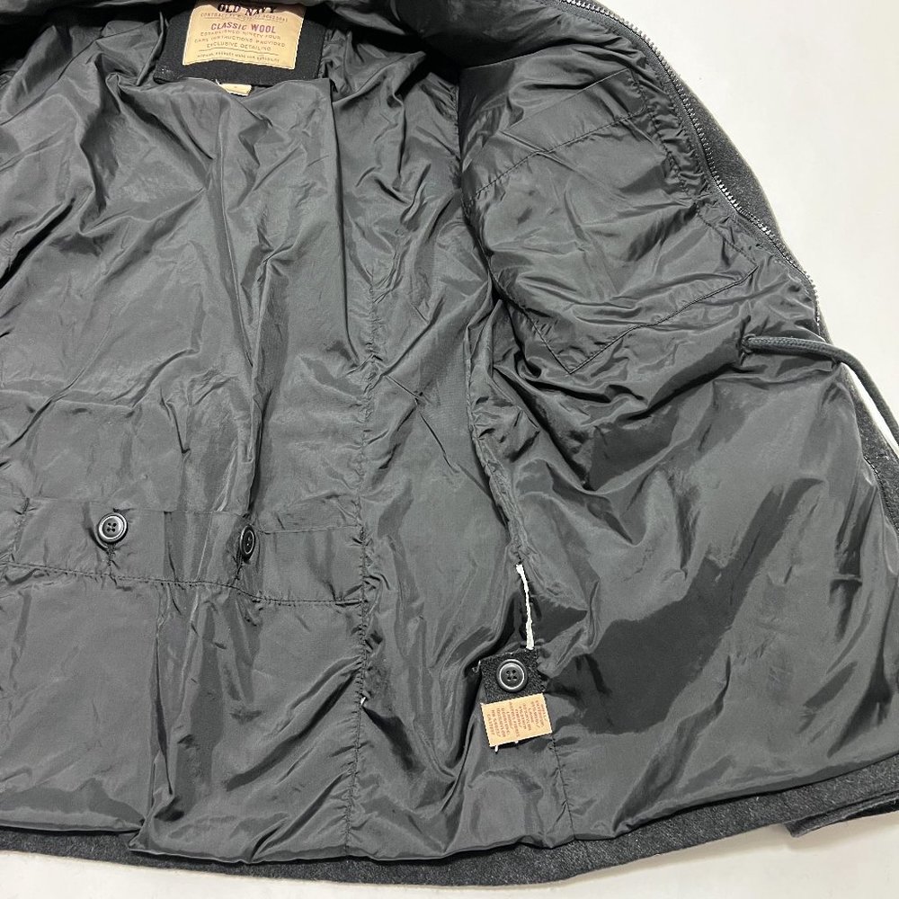 Old Navy Wool Field Coat 7 Pocket Black Small - Picture 9 of 13